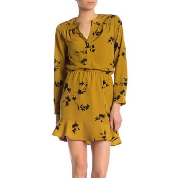 Joie Acey Floral Goldenrod Dress NWT S - Picture 2 of 3